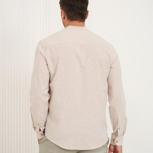 Beige Horizon Linen Shirt