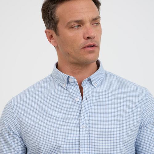 Blue Small Checked Shirt