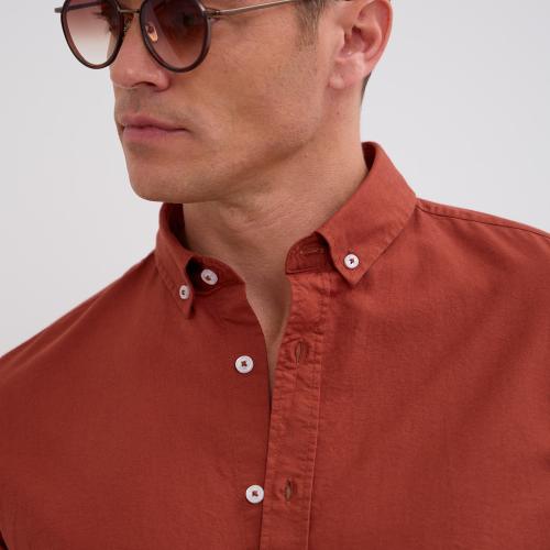 Brick Oxford Basic Shirt