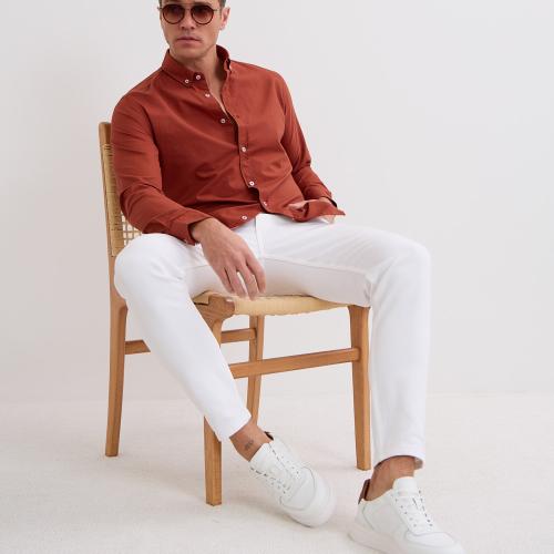 Brick Oxford Basic Shirt