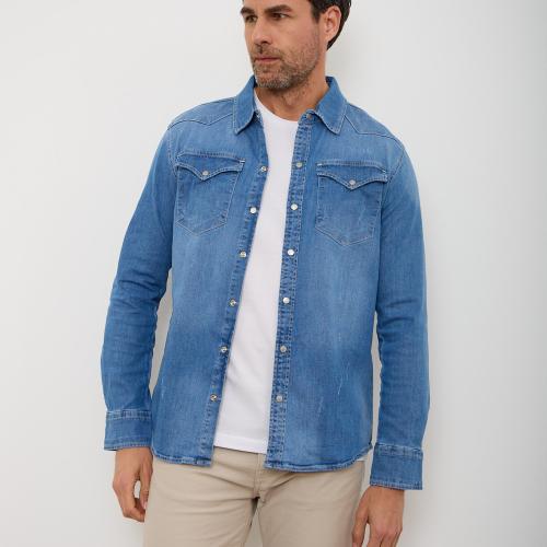 Retro Chic Denim Shirt