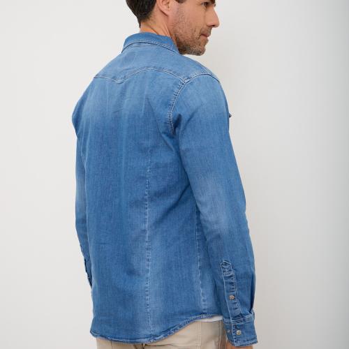 Retro Chic Denim Shirt