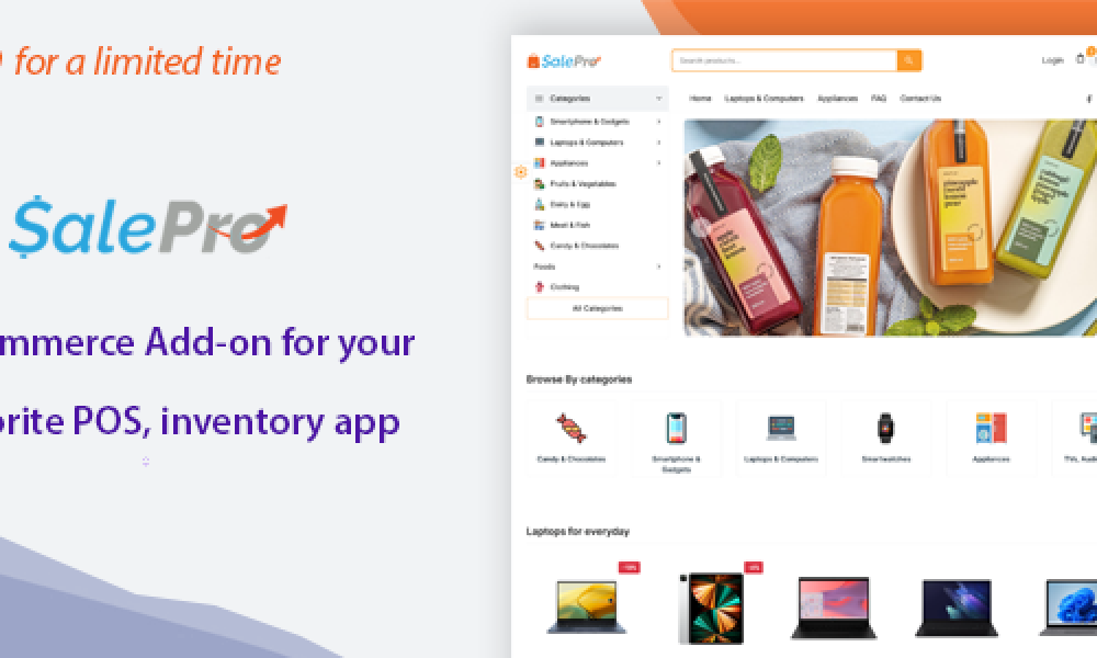 Sell online with eCommerce add-on for SalePro POS